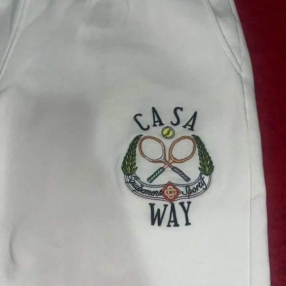 Casablanca Casa Way White Sweatpants Joggers Size Large